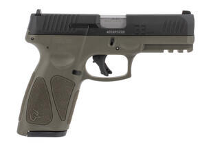 Taurus G3 9mm Full-Size 17 Round Pistol in OD Green has a fixed front sight